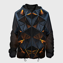 Куртка с капюшоном мужская Объемные кубы, цвет: 3D-черный