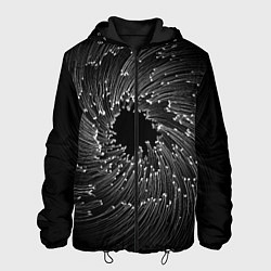 Куртка с капюшоном мужская Абстракция черная дыра, цвет: 3D-черный