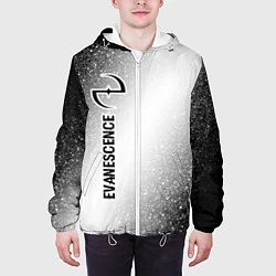 Куртка с капюшоном мужская Evanescence glitch на светлом фоне: по-вертикали, цвет: 3D-белый — фото 2