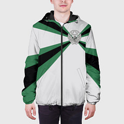 Куртка с капюшоном мужская Железнодорожные войска, цвет: 3D-черный — фото 2