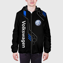Куртка с капюшоном мужская Volkswagen - blue technology, цвет: 3D-черный — фото 2