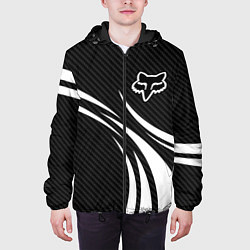 Куртка с капюшоном мужская Fox carbon line - white, цвет: 3D-черный — фото 2