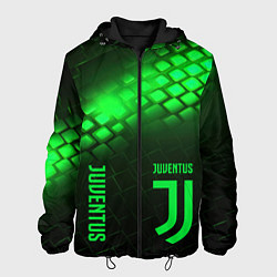 Куртка с капюшоном мужская Juventus green logo neon, цвет: 3D-черный