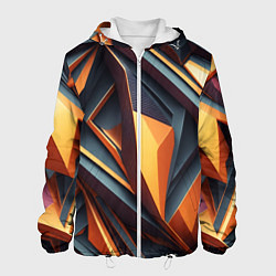 Мужская куртка Разноцветная 3D геометрия узоров метавселенной