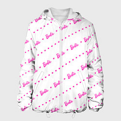 Мужская куртка Барби паттерн - логотип и сердечки