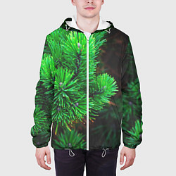 Куртка с капюшоном мужская Зелёный лес России, цвет: 3D-белый — фото 2