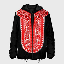 Мужская куртка Красный орнамент в руском стиле