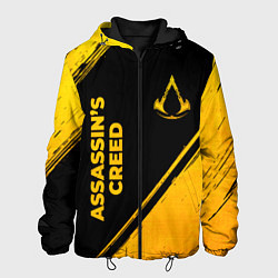 Мужская куртка Assassins Creed - gold gradient: надпись, символ