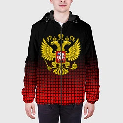 Куртка с капюшоном мужская Русский мир, цвет: 3D-черный — фото 2
