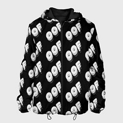Куртка с капюшоном мужская Off выключение, цвет: 3D-черный