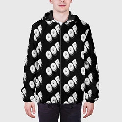 Куртка с капюшоном мужская Off выключение, цвет: 3D-черный — фото 2