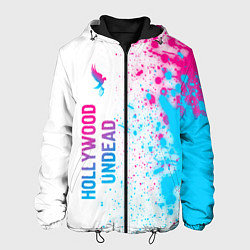 Куртка с капюшоном мужская Hollywood Undead neon gradient style: по-вертикали, цвет: 3D-черный