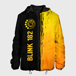 Куртка с капюшоном мужская Blink 182 - gold gradient: по-вертикали, цвет: 3D-черный