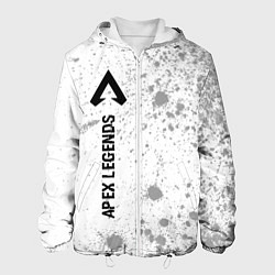 Куртка с капюшоном мужская Apex Legends glitch на светлом фоне: по-вертикали, цвет: 3D-белый
