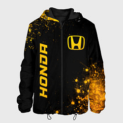 Мужская куртка Honda - gold gradient: надпись, символ