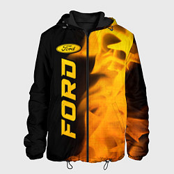 Куртка с капюшоном мужская Ford - gold gradient по-вертикали, цвет: 3D-черный