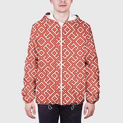 Куртка с капюшоном мужская Обережные узоры, цвет: 3D-белый — фото 2