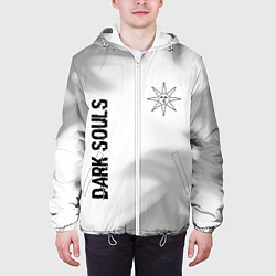Куртка с капюшоном мужская Dark Souls glitch на светлом фоне вертикально, цвет: 3D-белый — фото 2
