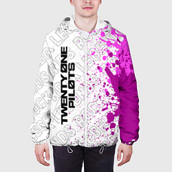 Куртка с капюшоном мужская Twenty One Pilots rock legends по-вертикали, цвет: 3D-белый — фото 2