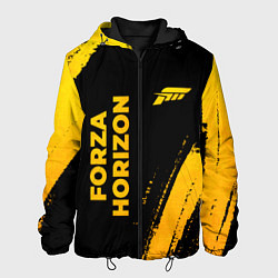 Куртка с капюшоном мужская Forza Horizon - gold gradient вертикально, цвет: 3D-черный
