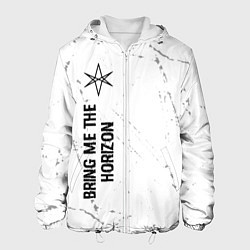 Куртка с капюшоном мужская Bring Me the Horizon glitch на светлом фоне по-вер, цвет: 3D-белый