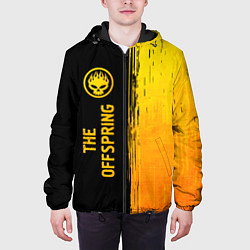 Куртка с капюшоном мужская The Offspring - gold gradient по-вертикали, цвет: 3D-черный — фото 2