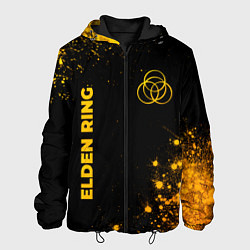 Куртка с капюшоном мужская Elden Ring - gold gradient вертикально, цвет: 3D-черный
