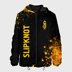 Куртка с капюшоном мужская Slipknot - gold gradient вертикально, цвет: 3D-черный