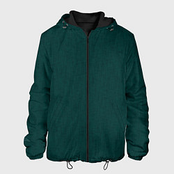Мужская куртка Тёмно-зелёный однотонный текстура