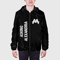 Куртка с капюшоном мужская Asking Alexandria Glitch, цвет: 3D-черный — фото 2