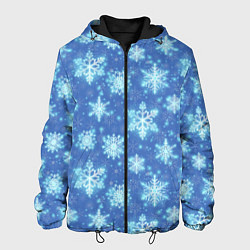 Мужская куртка Pattern with bright snowflakes