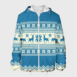 Мужская куртка Sweater with deer on a blue background