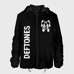 Мужская куртка Deftones glitch на темном фоне вертикально