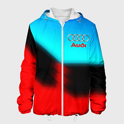 Куртка с капюшоном мужская AUDI sport brend color, цвет: 3D-белый