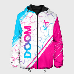 Мужская куртка Doom neon gradient style вертикально