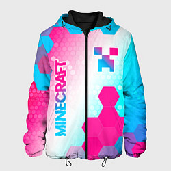 Мужская куртка Minecraft neon gradient style вертикально