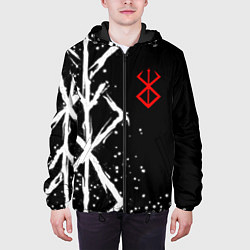 Куртка с капюшоном мужская Знак жертвы из аниме берсерк, цвет: 3D-черный — фото 2