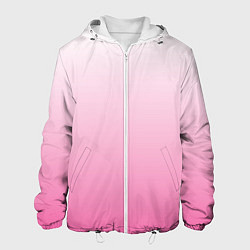 Куртка с капюшоном мужская Розовый рассвет градиент, цвет: 3D-белый