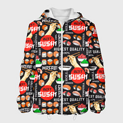 Куртка с капюшоном мужская Best sushi, цвет: 3D-белый