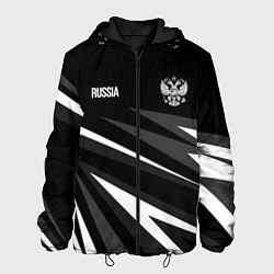 Мужская куртка Russia - black and white geometry