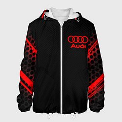 Куртка с капюшоном мужская Audi sport geometry, цвет: 3D-белый