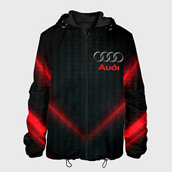 Куртка с капюшоном мужская Audi stripes neon, цвет: 3D-черный
