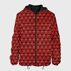 Мужская куртка Красные и чёрные треугольники