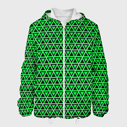 Мужская куртка Зелёные и чёрные треугольники