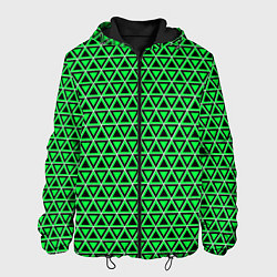 Мужская куртка Зелёные и чёрные треугольники