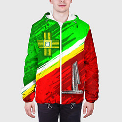 Куртка с капюшоном мужская Флаг Зеленограадского АО, цвет: 3D-белый — фото 2