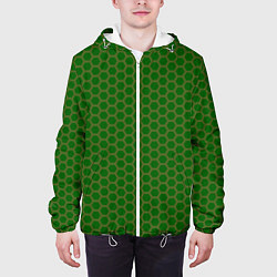 Куртка с капюшоном мужская Сетка из шестигранника, цвет: 3D-белый — фото 2
