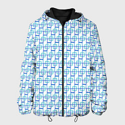 Куртка с капюшоном мужская Схема квадрат, цвет: 3D-черный