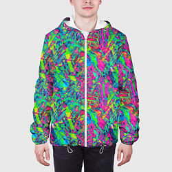 Куртка с капюшоном мужская Refraction of colors, цвет: 3D-белый — фото 2
