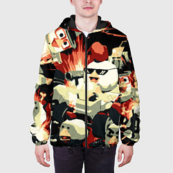 Куртка с капюшоном мужская Чикен Ган заварушка, цвет: 3D-черный — фото 2